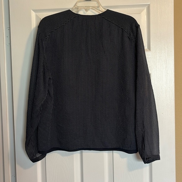 Rag & Bone women’s blue striped V neck long sleeve blouse size medium - Picture 5 of 8